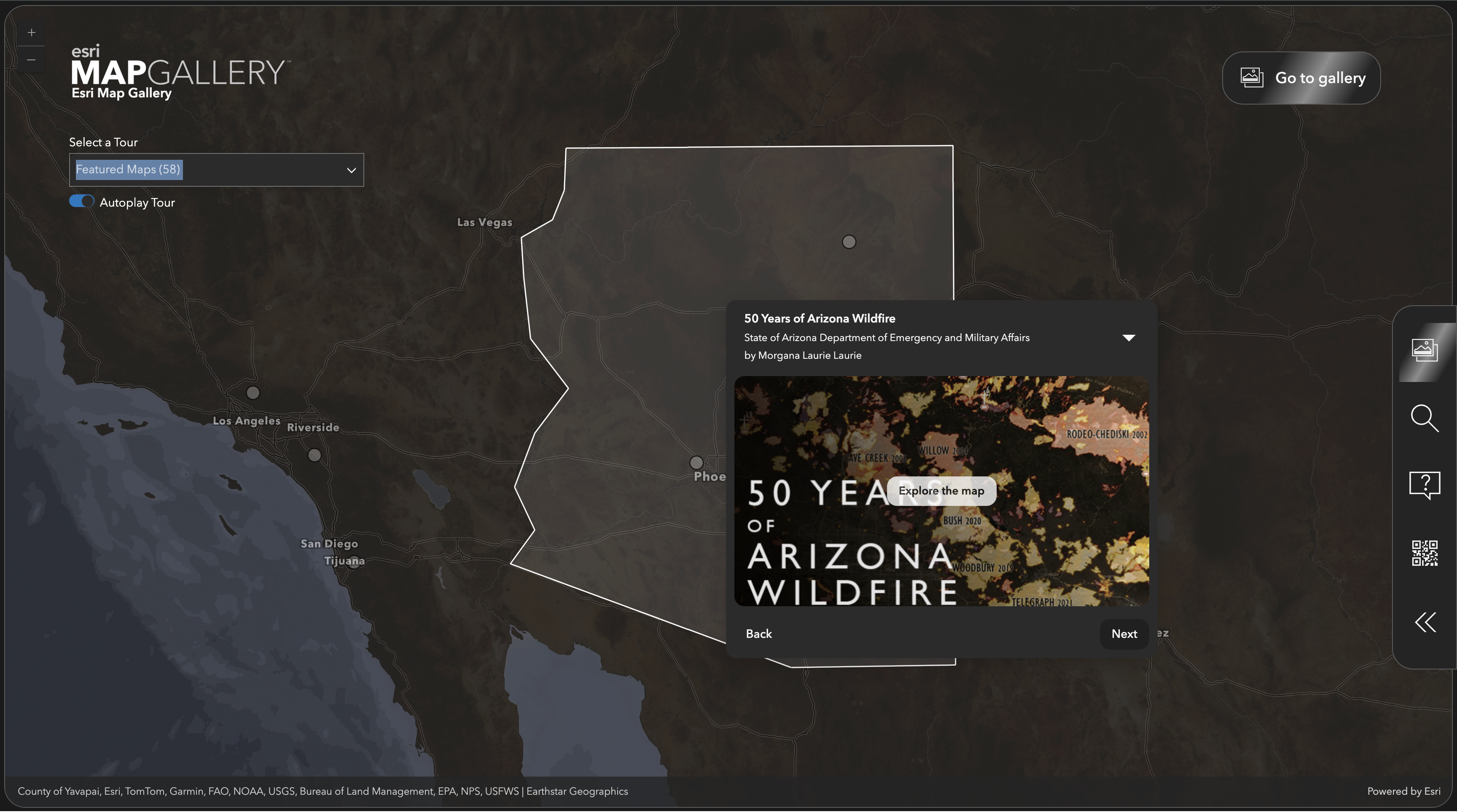 Redesigned map tour view